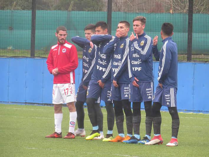 Gol de Barrenechea en el primer ensayo del Sub-20