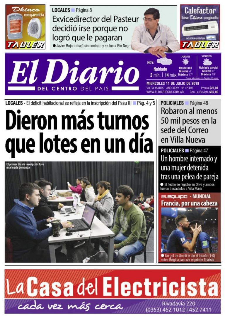 Tapa de papel 11/07/2018