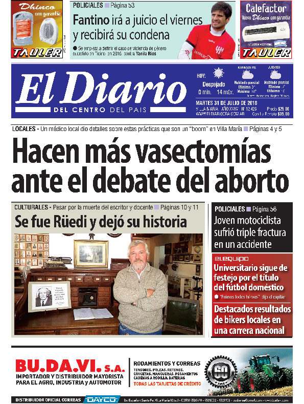 Tapa de papel 31/07/2018