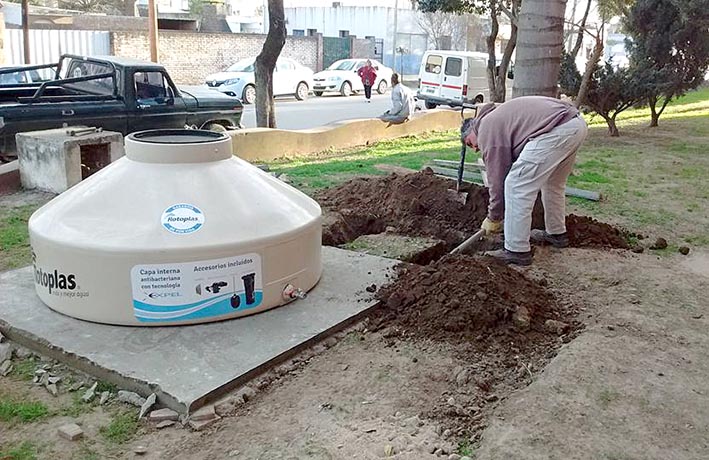 Instalan nuevo depósito de agua