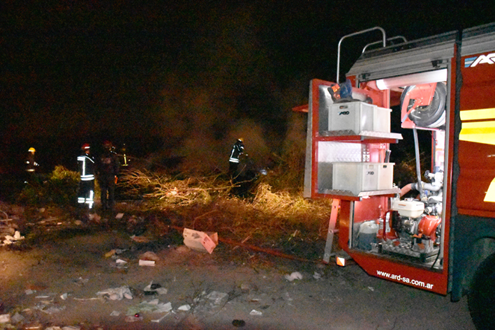 Incendio en un basural